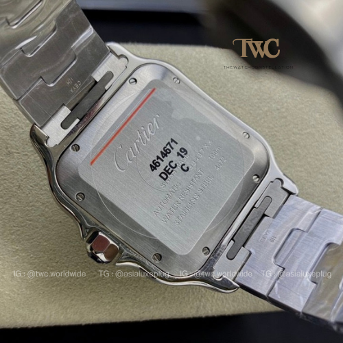 Cartier Santos (Stainless Steel Large) (Green)