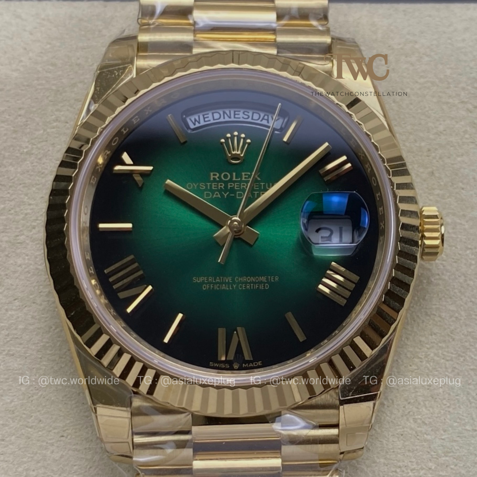 Rolex DayDate Olive green