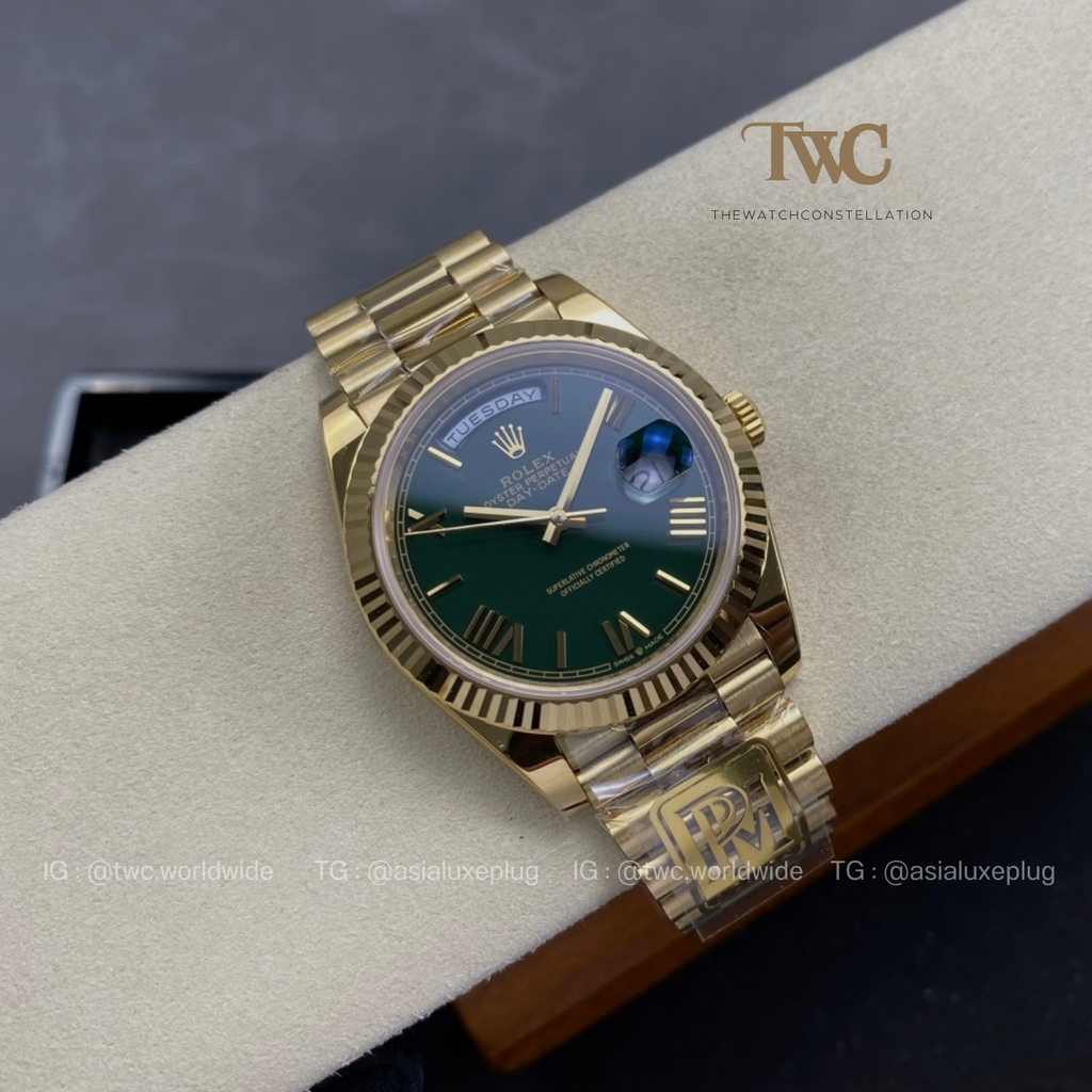 Rolex DayDate Yellow Gold Jade Dial