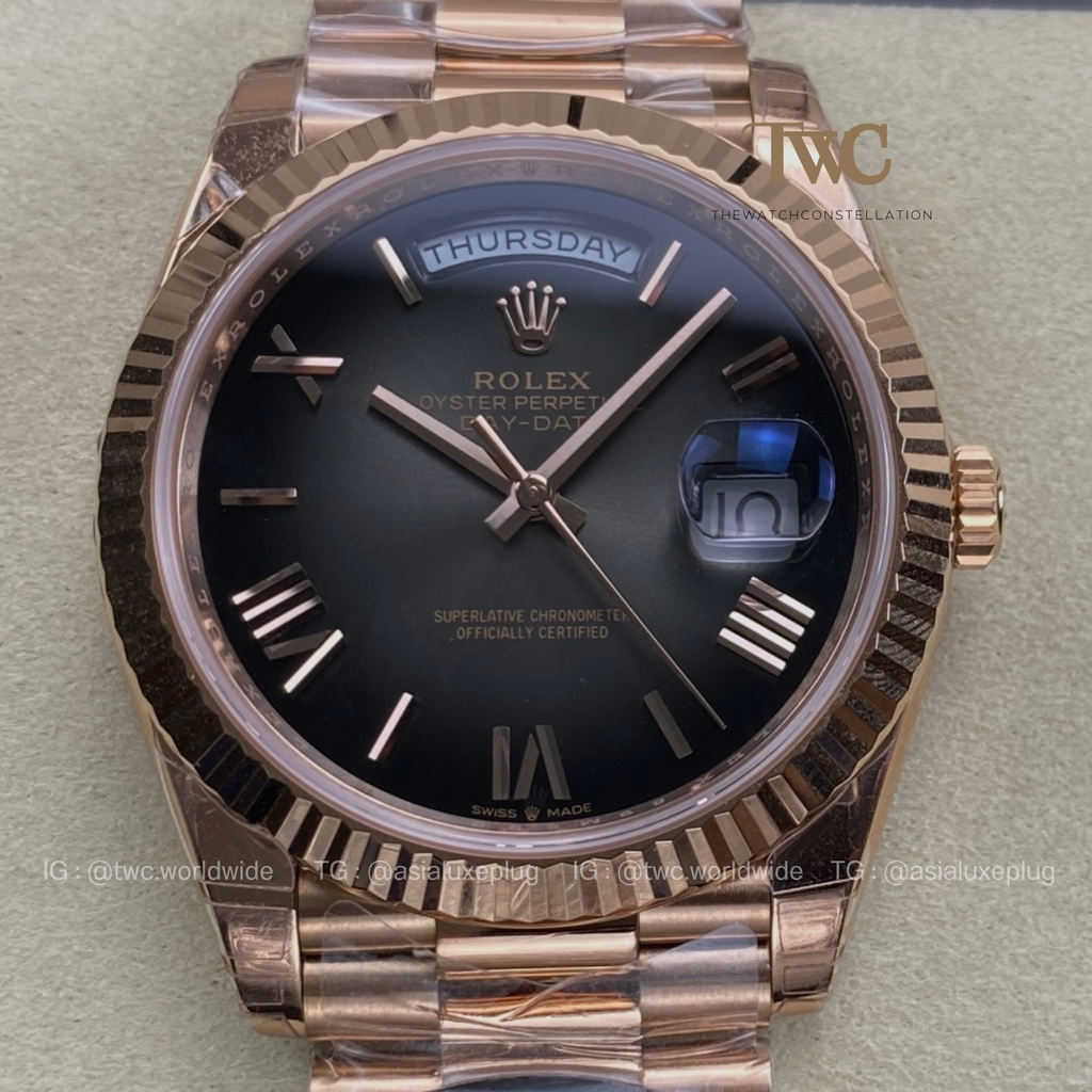 Rolex DayDate Rose Gold Black Ombre