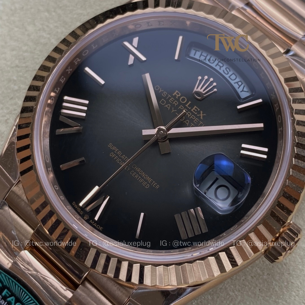 Rolex DayDate Rose Gold Black Ombre
