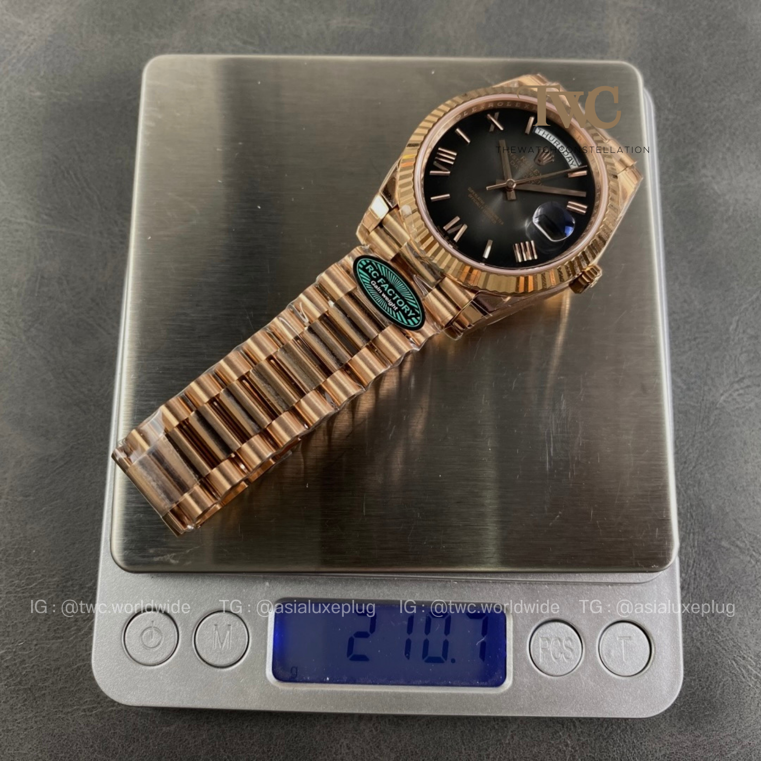 Rolex DayDate Rose Gold Black Ombre