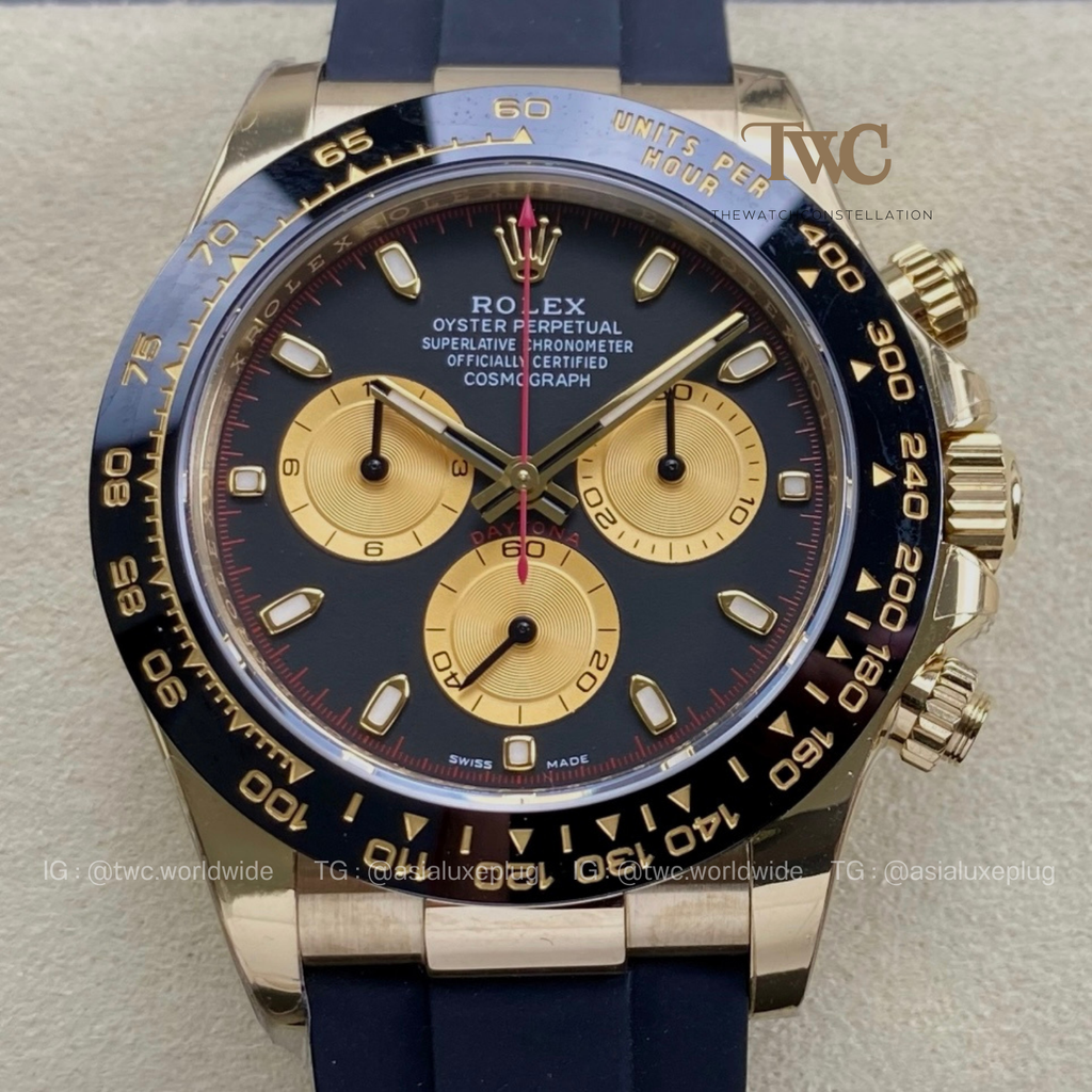 Rolex Daytona OysterFlex Yellow Gold Red Accents