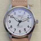 IWC Pilot Mark XVIII white with brown strap