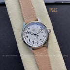 IWC Pilot Mark XVIII white with brown strap