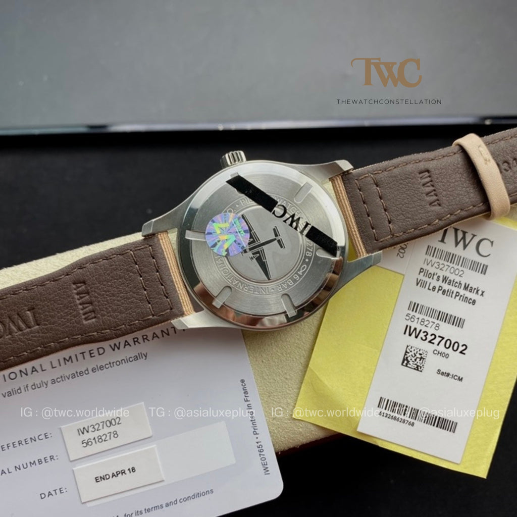 IWC Pilot Mark XVIII white with brown strap
