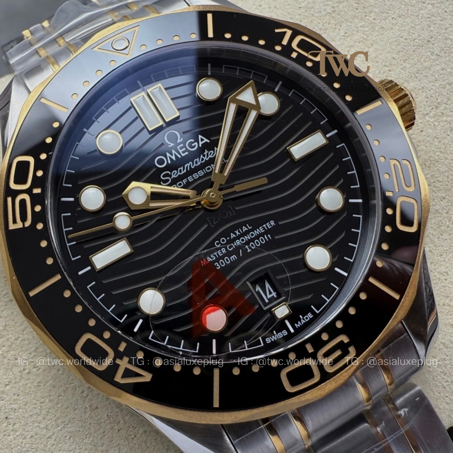 Omega Seamaster Half gold