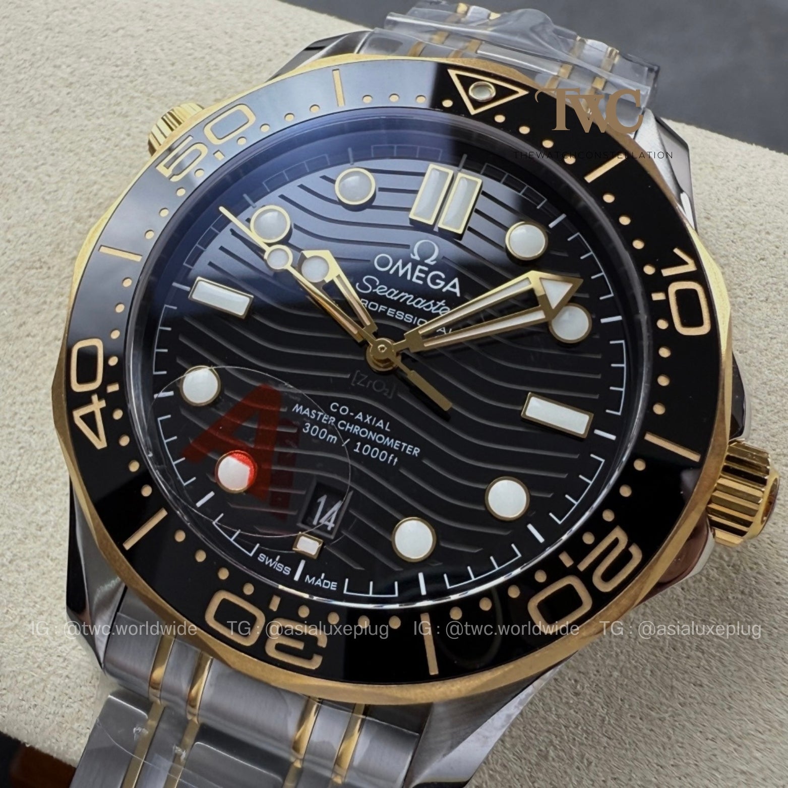 Omega Seamaster Half gold