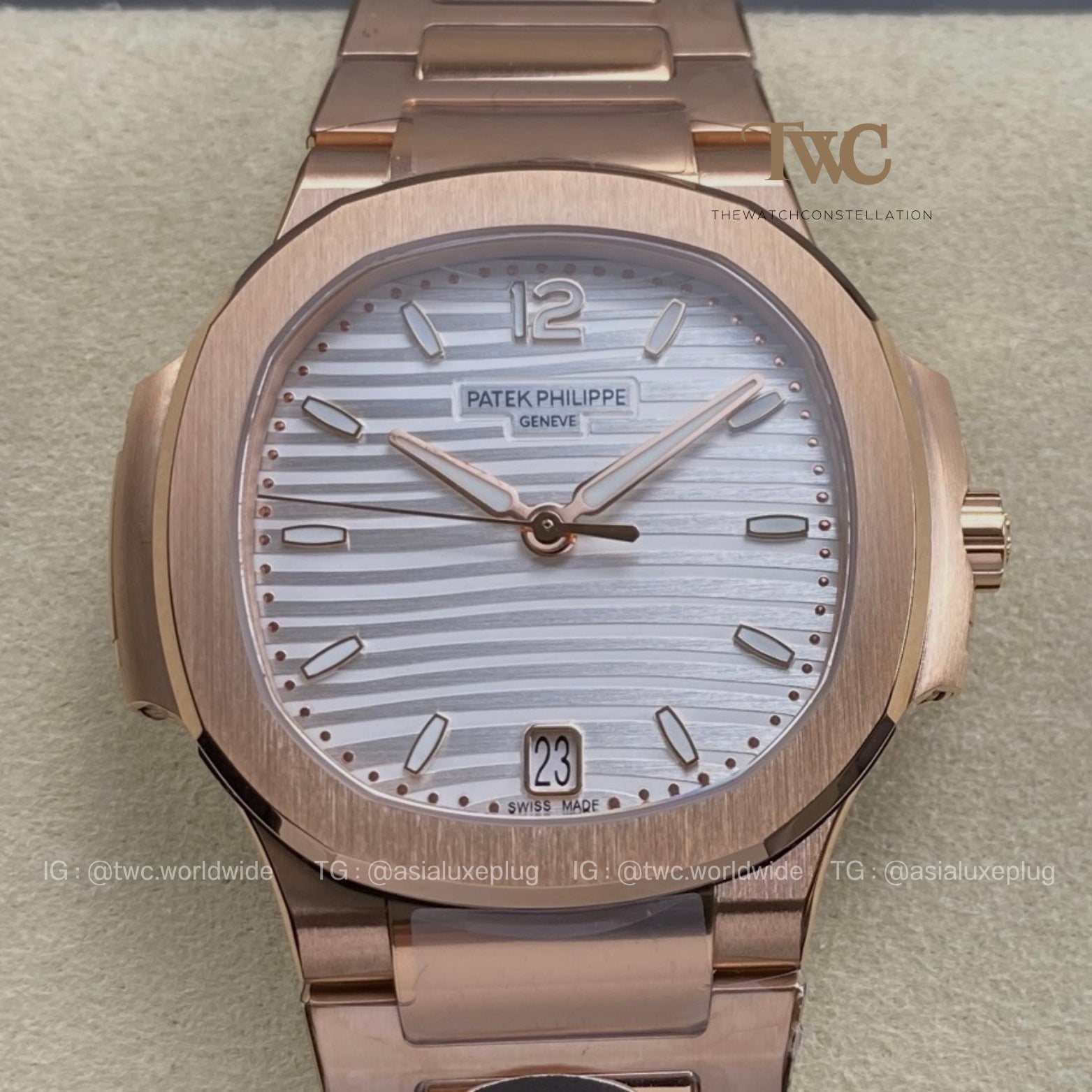Patek Nautilus 7118 Rose Gold White dial