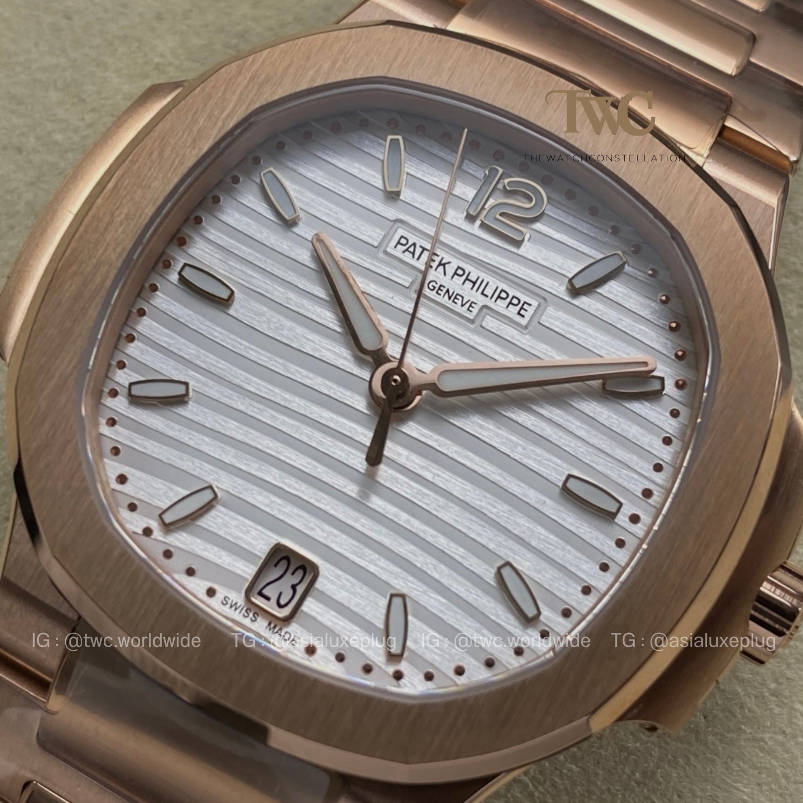 Patek Nautilus 7118 Rose Gold White dial