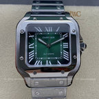Cartier Santos (Stainless Steel Large) (Green)