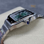 Cartier Santos (Stainless Steel Large) (Green)